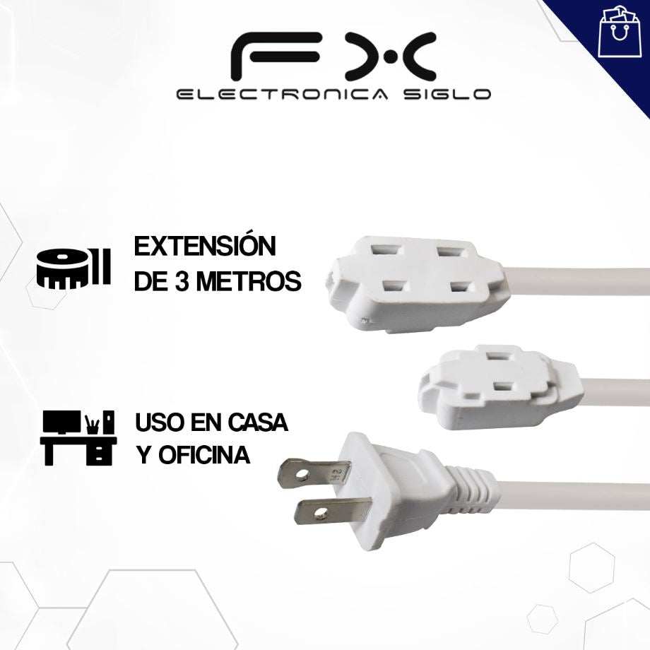 extencion electrica 3metros mayoreo