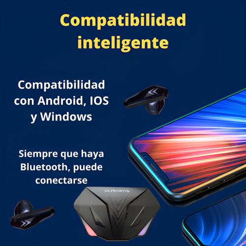 Audifonos Inalambricos Bluetooth Luces Handsfre Genérica X15 PRO color Negro