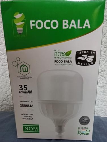 Foco Led Mayoreo Tipo Bala 35w Caja Con 24 Pz Blanco Frío