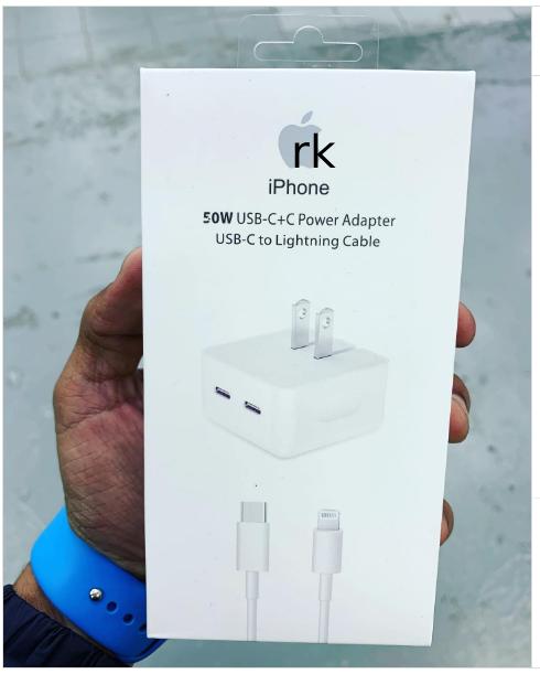 55w Cargador Carga Rápida Tipo C Lightning Para Iphone Blanco