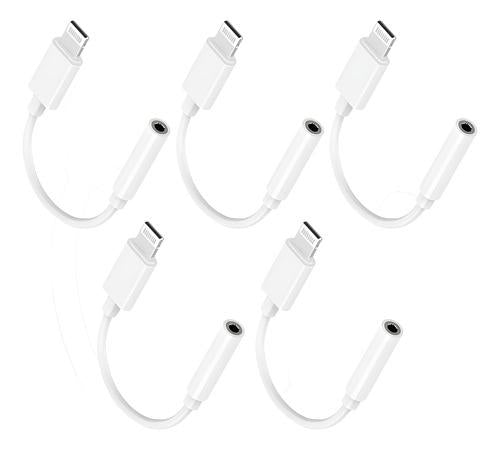 Adaptador Audifonos Jack 3.5mm Cable Para Ipho Blanco