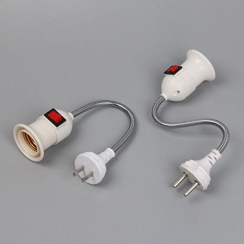 soket Base De Lámpara E27 Con Interruptor Y Enchufe