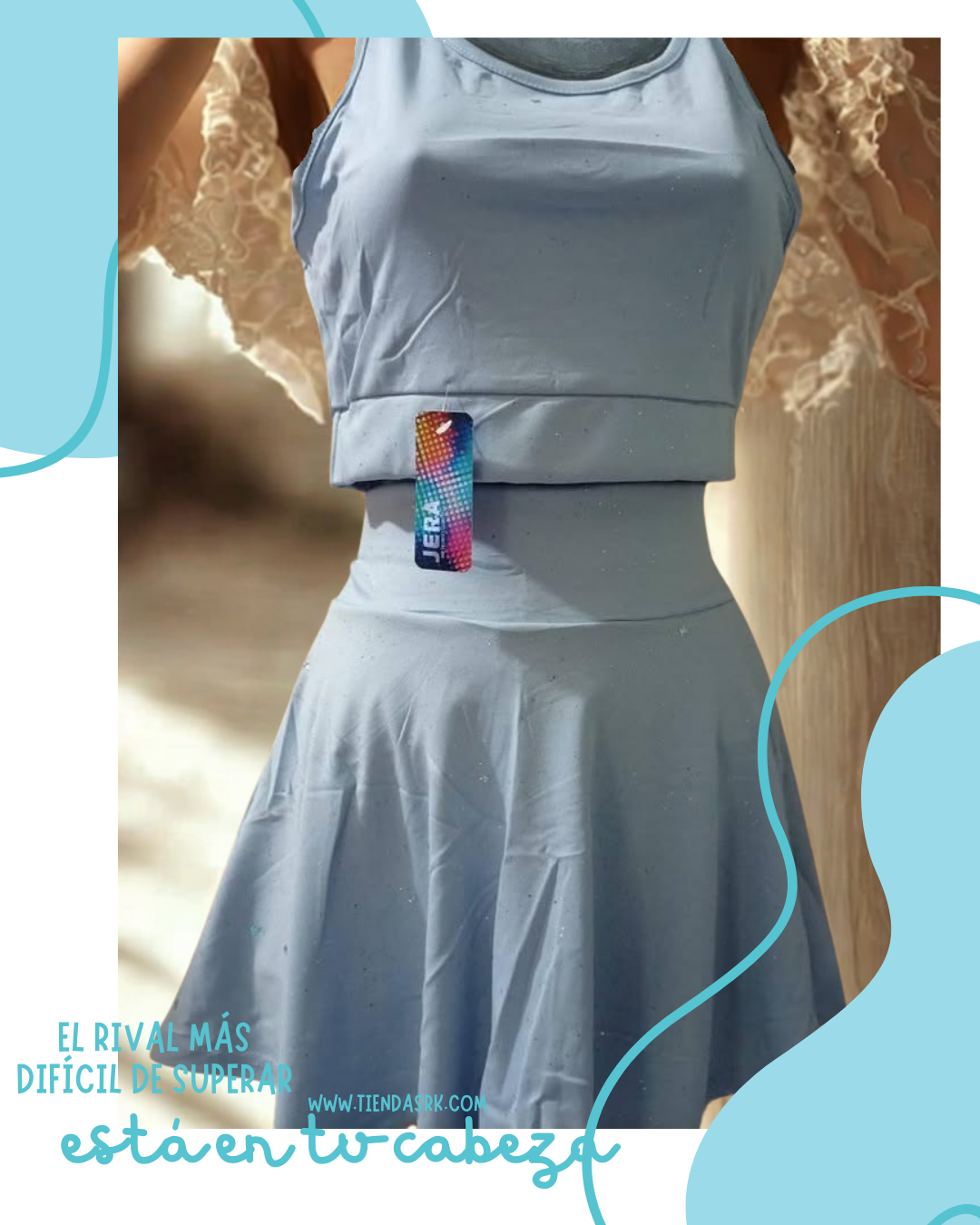 conjunto falda y top deportivo para dama