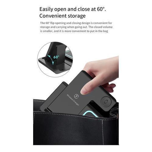 Estacion De Carga Celular Cargador 3en 1 Rápido Plegable 15w