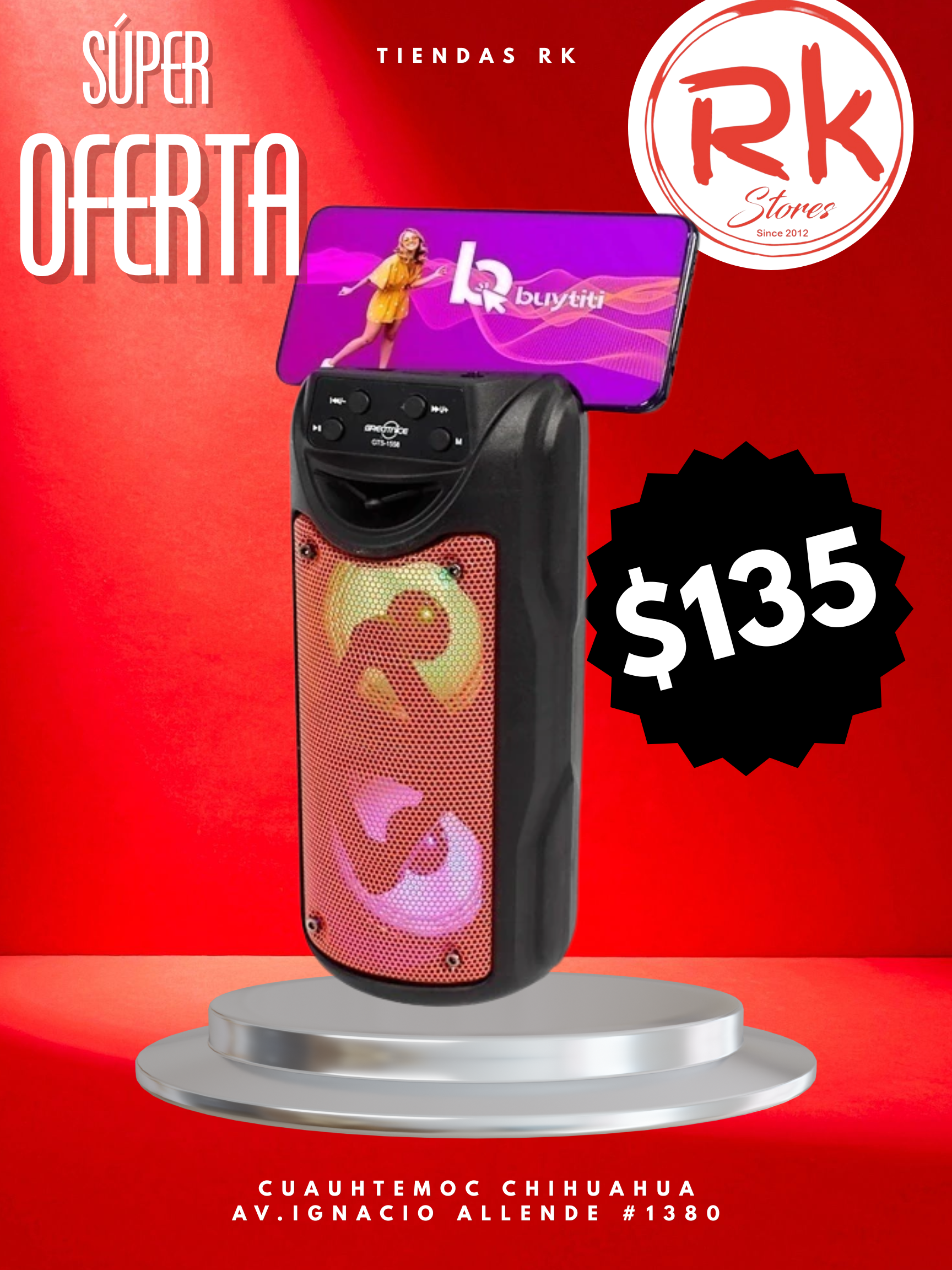 bocina bluetooth gts-1558