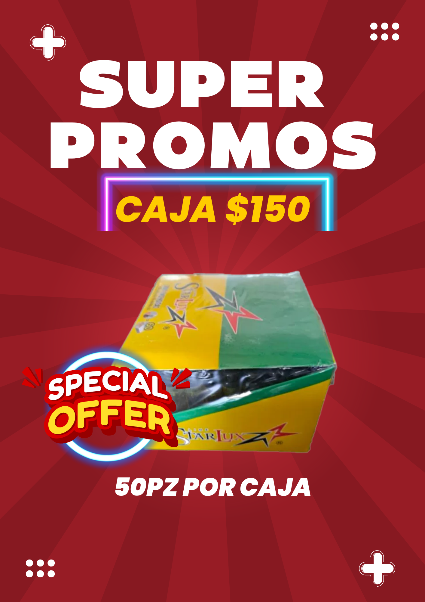 CAJA DE ECONOMICOS DESECHABLES 50PZ