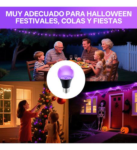4pcs Foco Led De Luz Con Efecto Neón Iluminación Morada