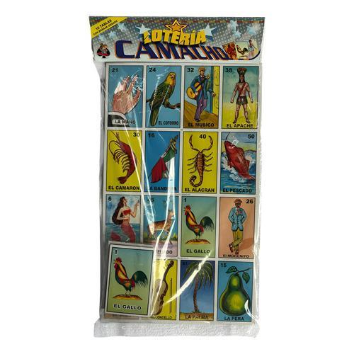 Lotería Camacho Tradicional Con 6 cartas para 6 jugadores
