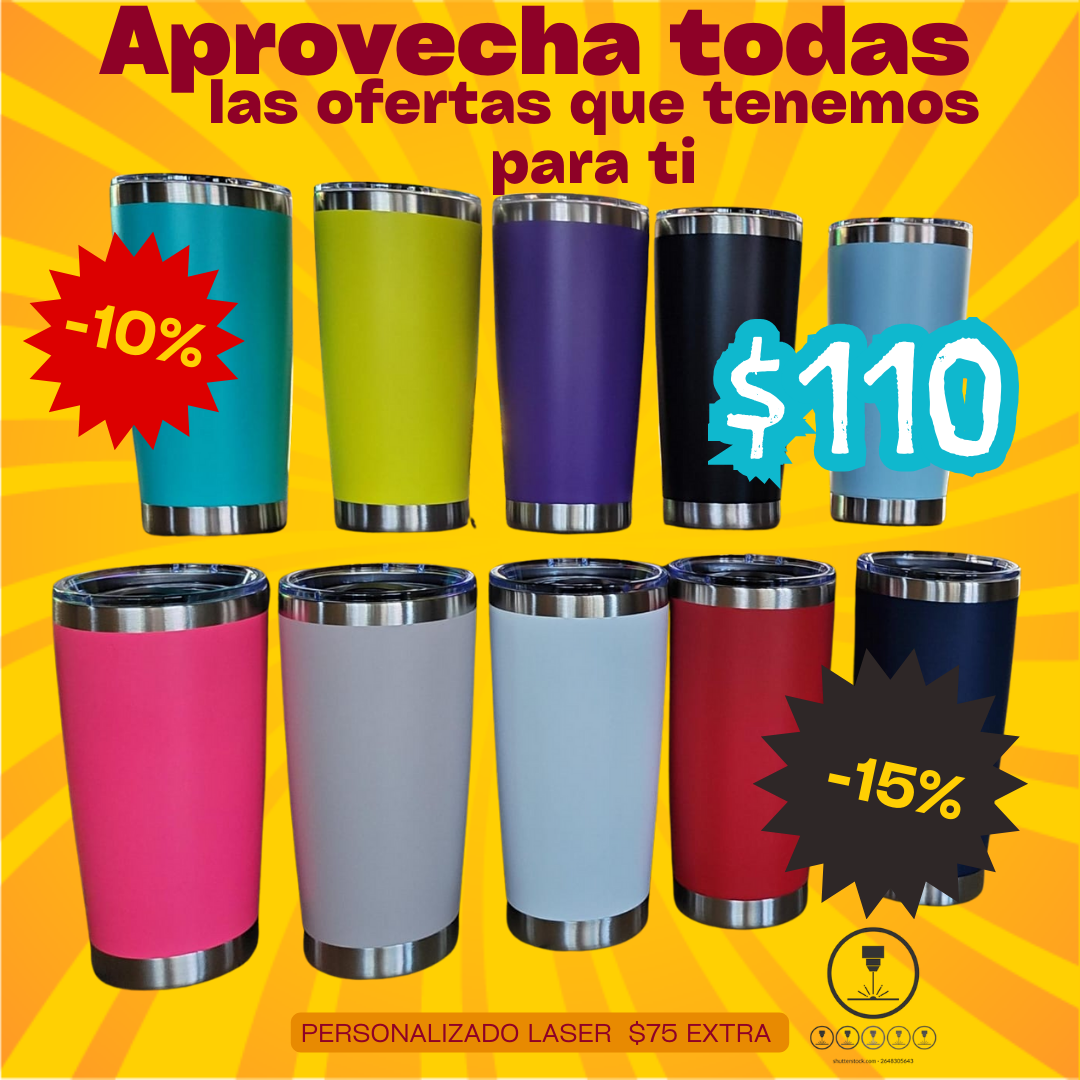Vaso Térmico de Acero Inoxidable 20oz Portátil para Café y Bebidas