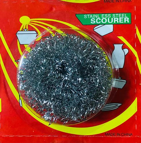 Fibra Glendy Metalica Acero Inoxidable Paquetecon 12Piezas