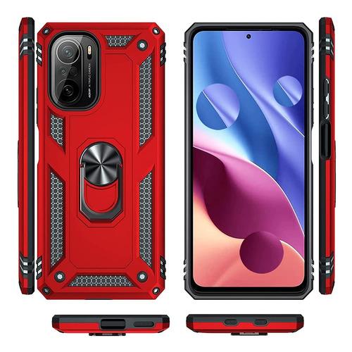Funda Uso Rudo Golpes Para Poco F3 5g Carcasa+mica Rojo Xiaomi Poco F3 5g/11i 5g/11x 5g/11x Pro/redmi K40/redmi K40 Pro