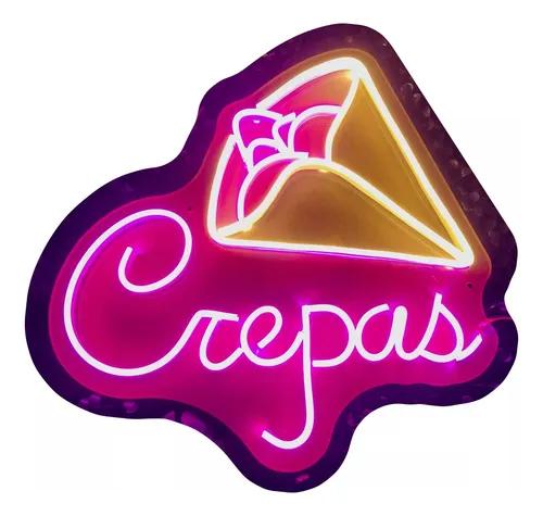 Letrero Led Neón Personalizado Crepas