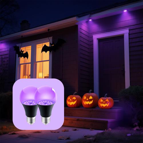 4pcs Foco Led De Luz Con Efecto Neón Iluminación Morada