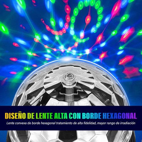 1pz Bola De Discoteca Mq-001 Giratorio De 360° Con Luces Rgb 1pz Negro