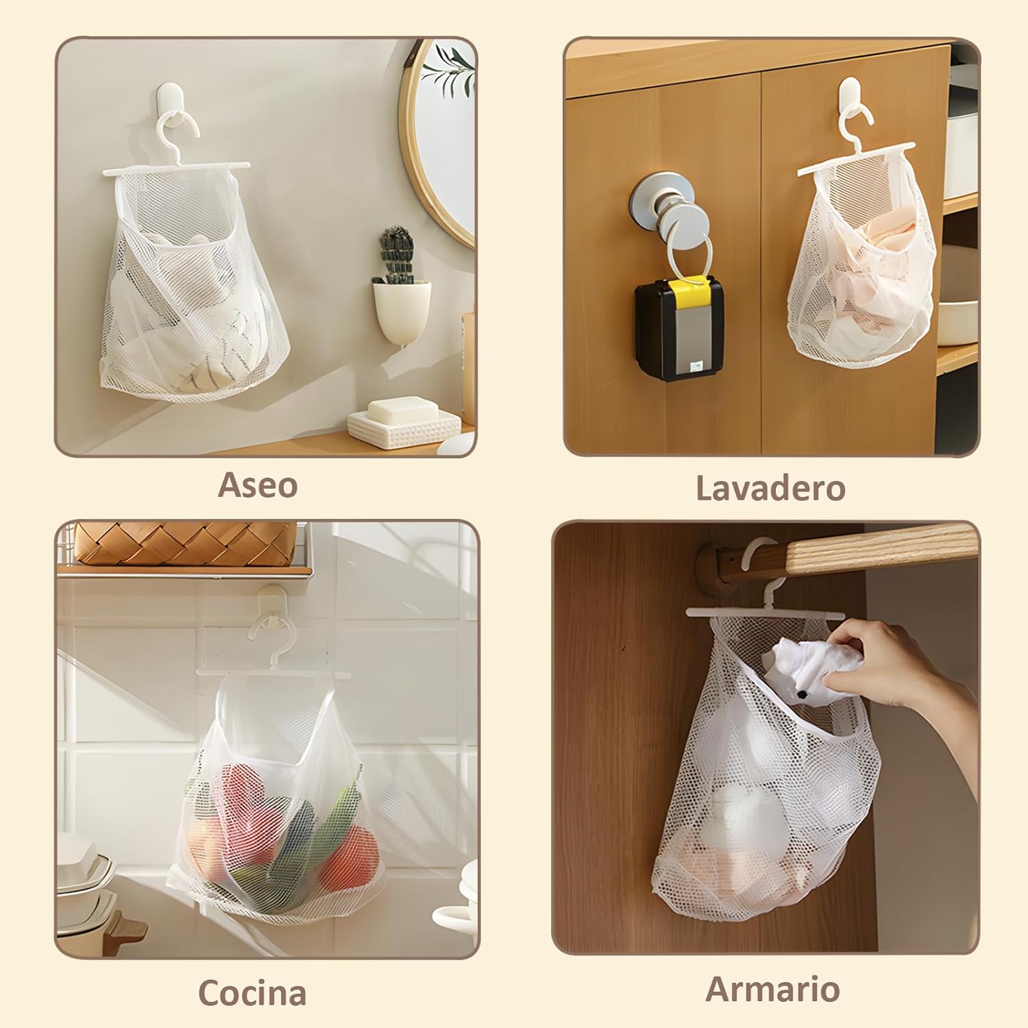 20 BROCHES PARA TENDER ROPA Bebeay Pinzas para Ropa Multifuncional, Pinzas para Tender La Ropa, con Bolsillo De Red para Secar La Ropa Diseño Antideslizante Dentado, Adecuado para Guardar Ropa, Calcetines, Toallas (100 Pack)