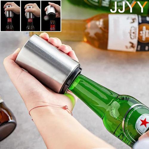 Destapador Magnético De Cerveza - Liberación Rápida, Abridor Automático de Botellas de Acero Inoxidable y Plástico ABS, 5 Colores Disponibles, Tamaño 8,7 x 5,3 cm, Ideal para Cerveza y Refrescos se enviar color al azar