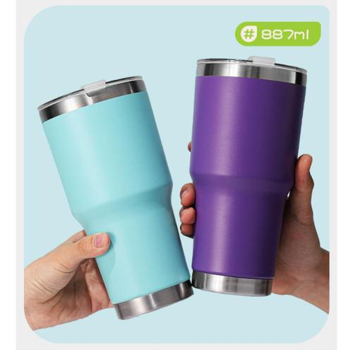 termo tipo yeti 30 oz Taza Aislante de Acero Inoxidable 18/8, Termo para Café y Té, 887 Ml, Sin BPA, Apta para Lavavajillas, Diseño Resistente al Sudor, Mantenimiento de Temperatura, 8 Pulgadas de Alto