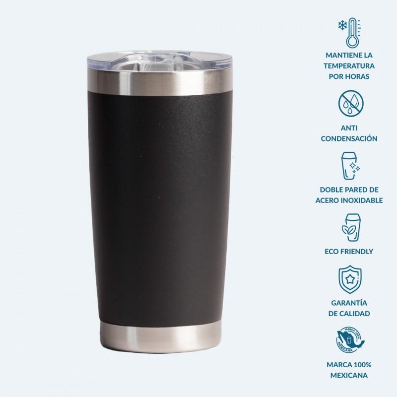 nuevo Termo Negro Tipo Yeti 20 Oz Acero Inoxidable Personalizable con Grabado Laser Ideal para Cualquier Ocasión