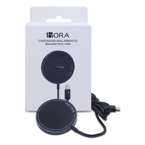 Cargador Magnetico Inalambrico 15w 1hora Tipo C Gar281 Color Negro