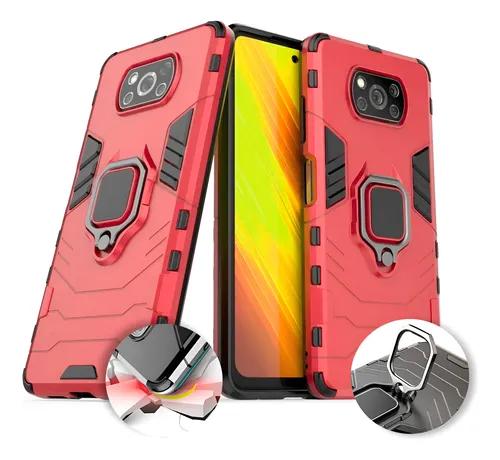 Funda Para Poco X3 Pro / X3 Nfc Ring Case con Mica Vidrio Templado 9D Protección Doble TPU y Anillo Giratorio 360 Grados