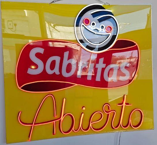sabritas letrero neon led lumino personalizado 85*70 cm