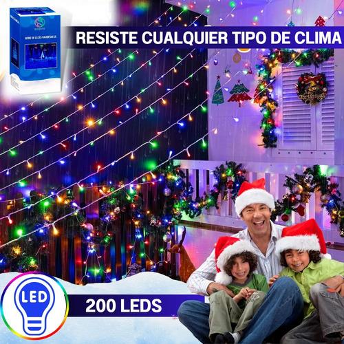 Serie Navideña 200 Focos Led Multicolor/frio/cálido - 10m Color de las luces Multicolor