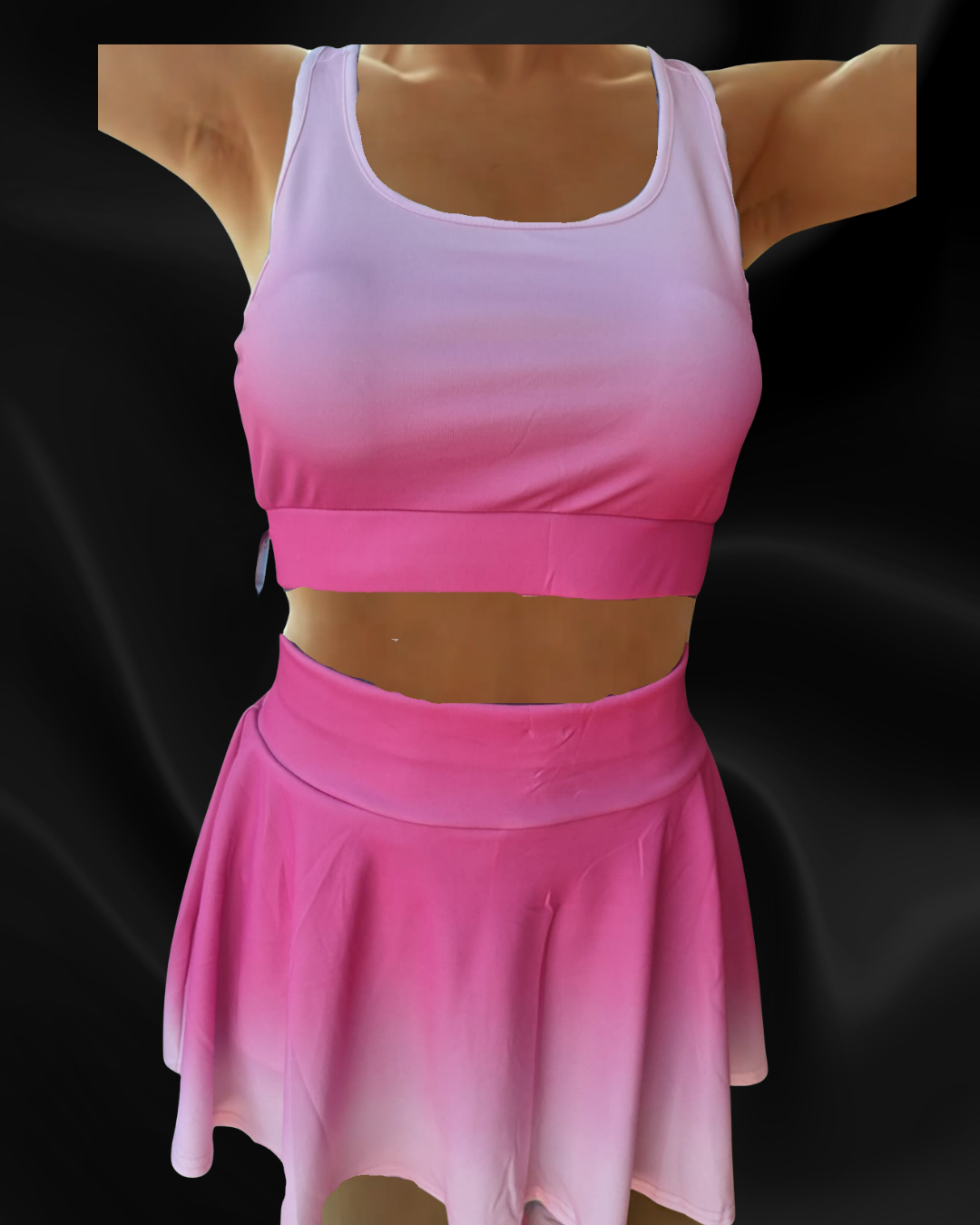 conjunto falda y top para gym dama unitalla