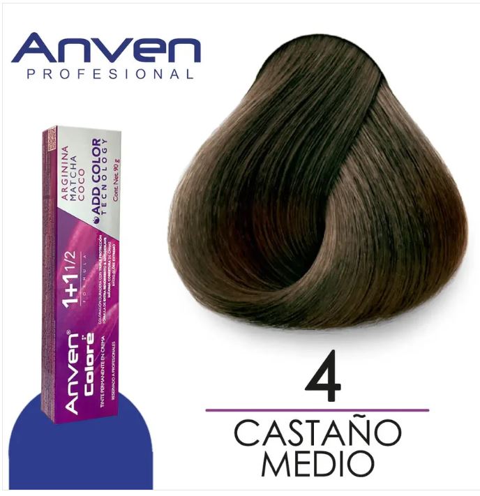 NUEVO Tinte para Cabello Anven Colores tubo de tinte 90g mas bote de crema de perox vol.20 (Copia)
