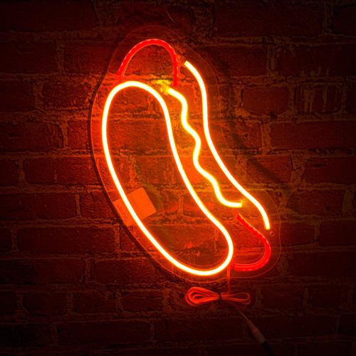 Letrero Led Neón Negocio Hotdog
