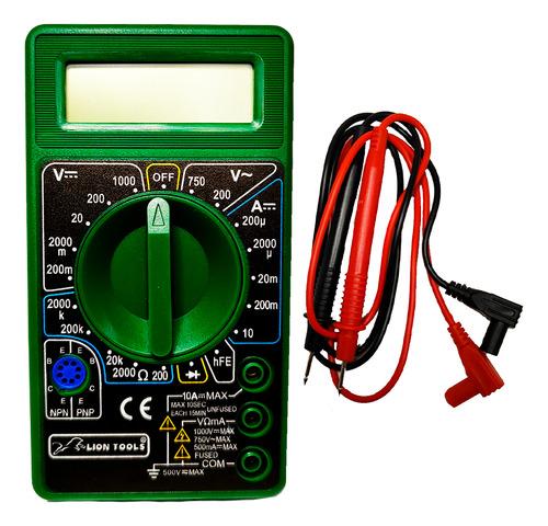 Multímetro Digital Profesional 7 Funciones con Pantalla LCD y Funda Protectora Incluida para Electricistas y Técnicos