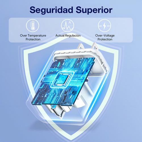 Cargador Tipo C Adaptador Carga Rapida 20w Pd compatible con iPhone X Xr 11 12 13 14 Samsung Huawei 1Hora Gar152