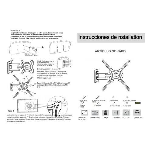 Soporte De Pared Para Pantalla Tv/monitor De 14 A 55