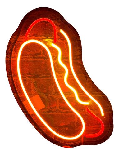 Letrero Led Neón Negocio Hotdog
