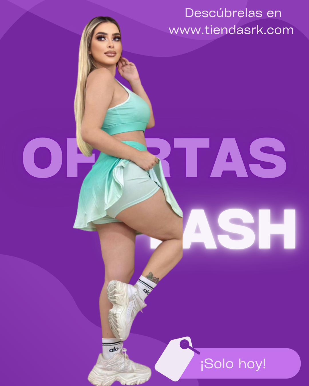 conjunto falda y top para gym dama unitalla