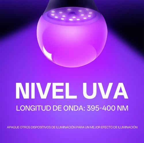 4pcs Foco Led De Luz Con Efecto Neón Iluminación Morada