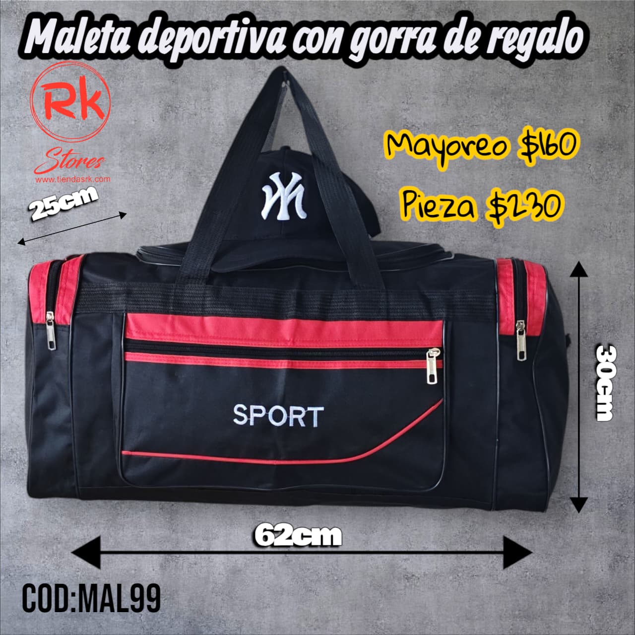 Maleta deportiva con agarradera y cangu