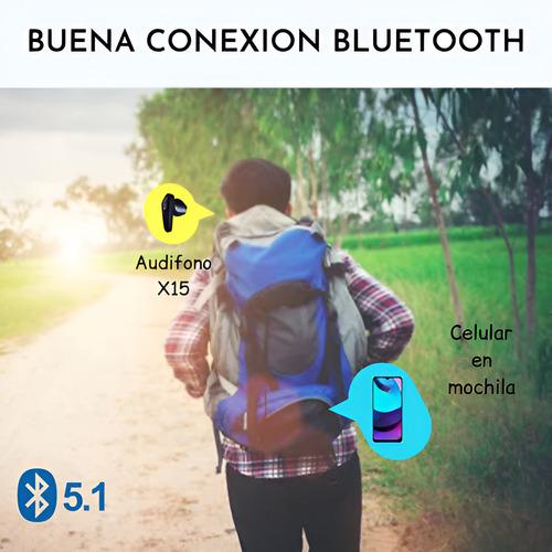 Audifonos Inalambricos Bluetooth Luces Handsfre Genérica X15 PRO color Negro