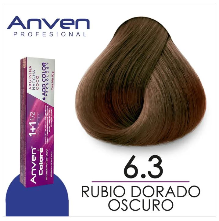 n Tinte Permanente ANVEN  Color System 90ml CON CREMA REVELARODA