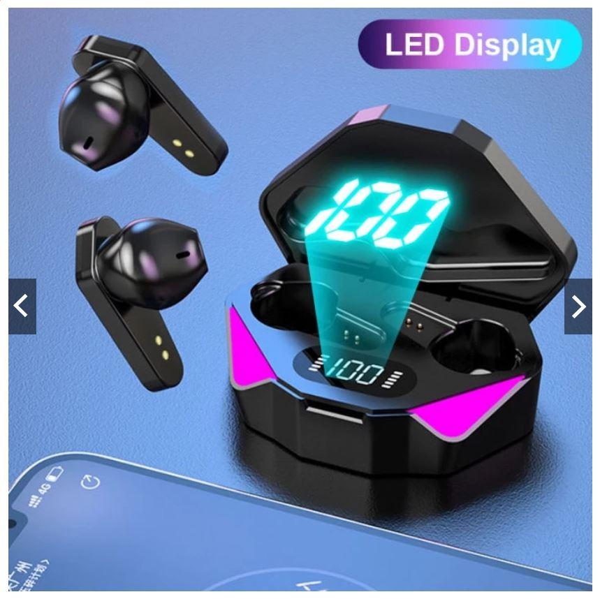 Audifonos Inalambricos Bluetooth Luces Handsfre Genérica X15 PRO color Negro