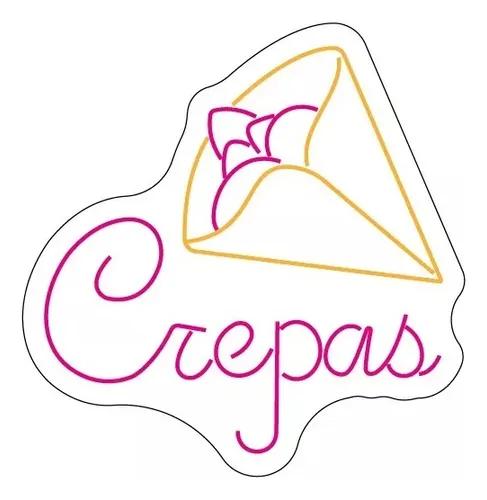 Letrero Led Neón Personalizado Crepas