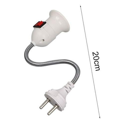 soket Base De Lámpara E27 Con Interruptor Y Enchufe