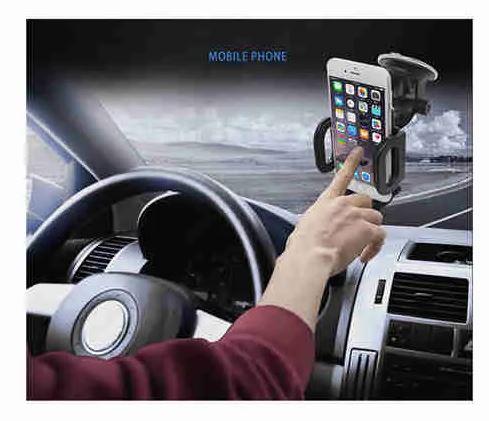 Soporte Universal Celular Auto Ventosa 360° Ridgeway Ba-1058 Negro