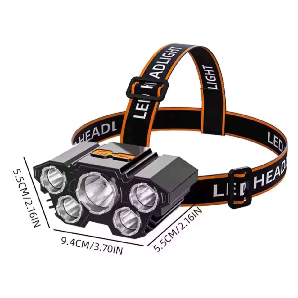 nueva Lampara tipo minera Cabezas Recargable Usb 5 Led Lampara Minera