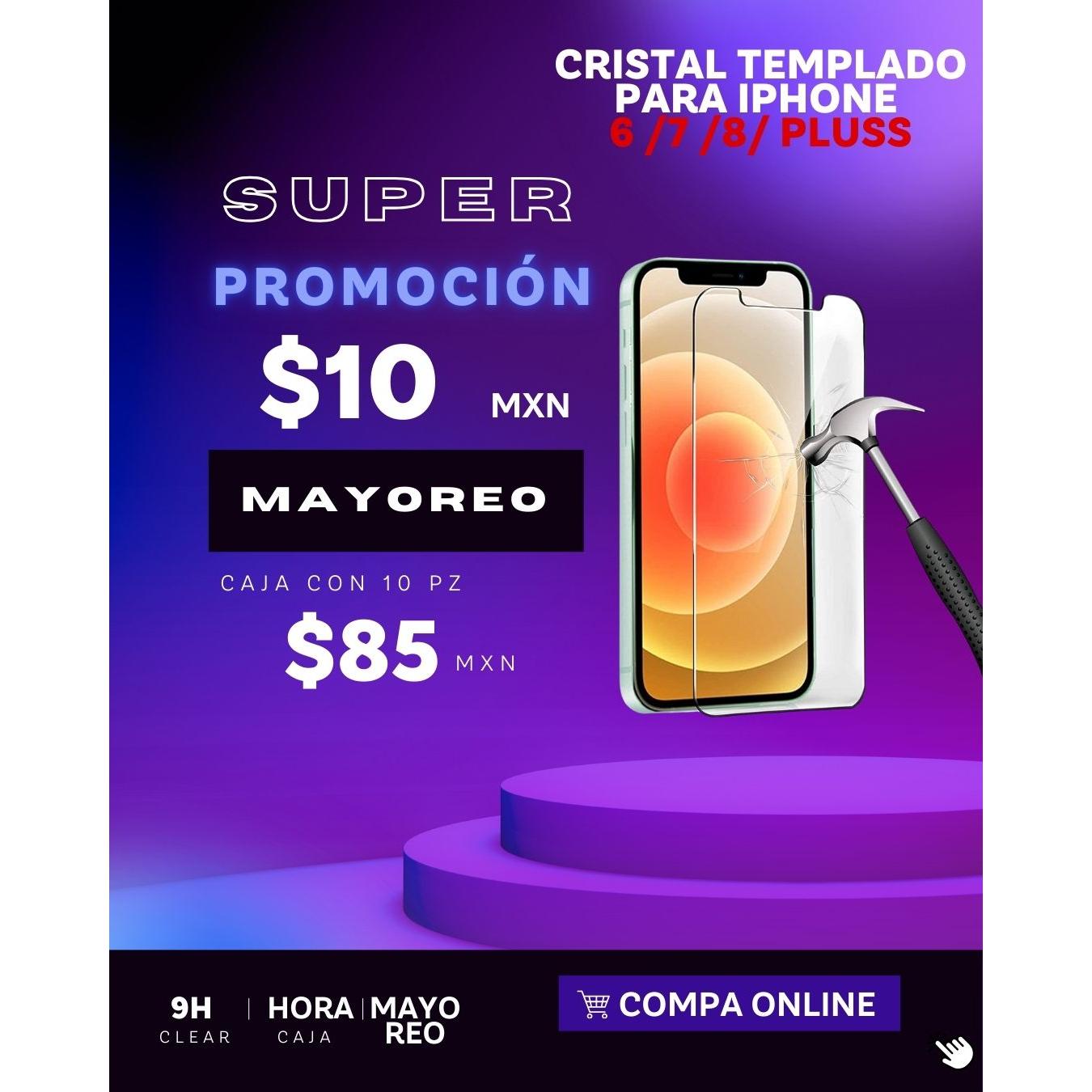 cristal templado para iphone 12 pro max 6,7,8 pluss /iphone 13mini /xs max iphone 11 pro max