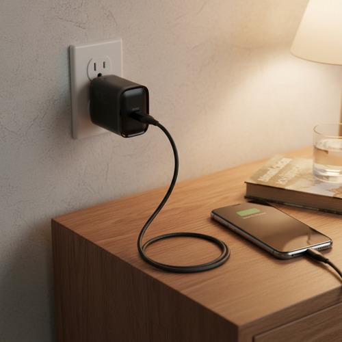 Cubo Turbo Cargador C Essager 30w Para Iphone Y Android - Negro