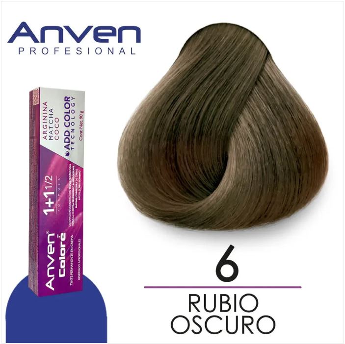 NUEVO Tinte para Cabello Anven Colores tubo de tinte 90g mas bote de crema de perox vol.20 (Copia)