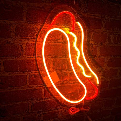 Letrero Led Neón Negocio Hotdog