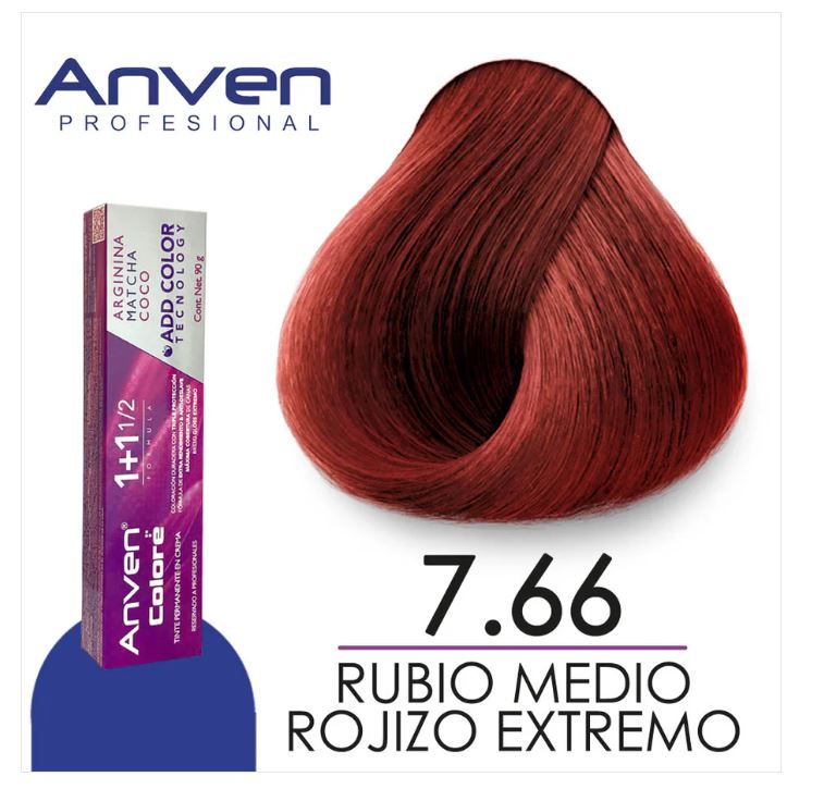 NUEVO Tinte para Cabello Anven Colores tubo de tinte 90g mas bote de crema de perox vol.20 (Copia)