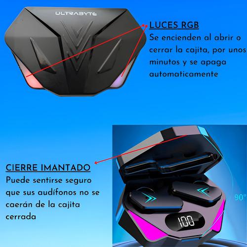 Audifonos Inalambricos Bluetooth Luces Handsfre Genérica X15 PRO color Negro