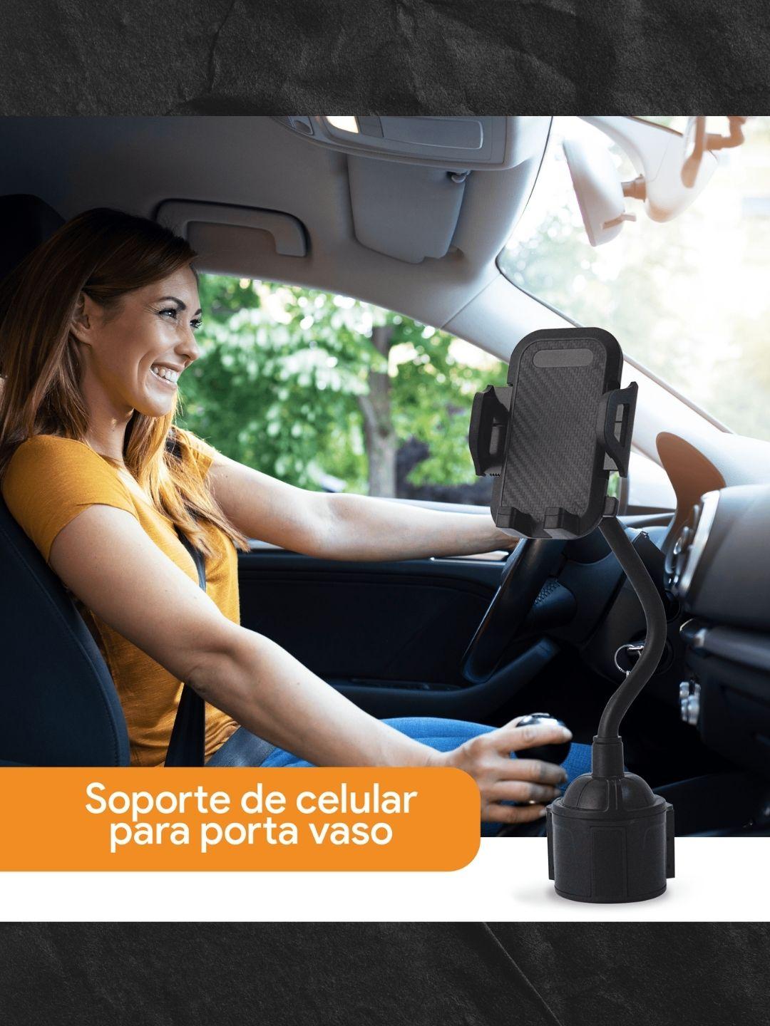 soporte para celular  en porta vasos universal apto para todas las maras de celulares y carros